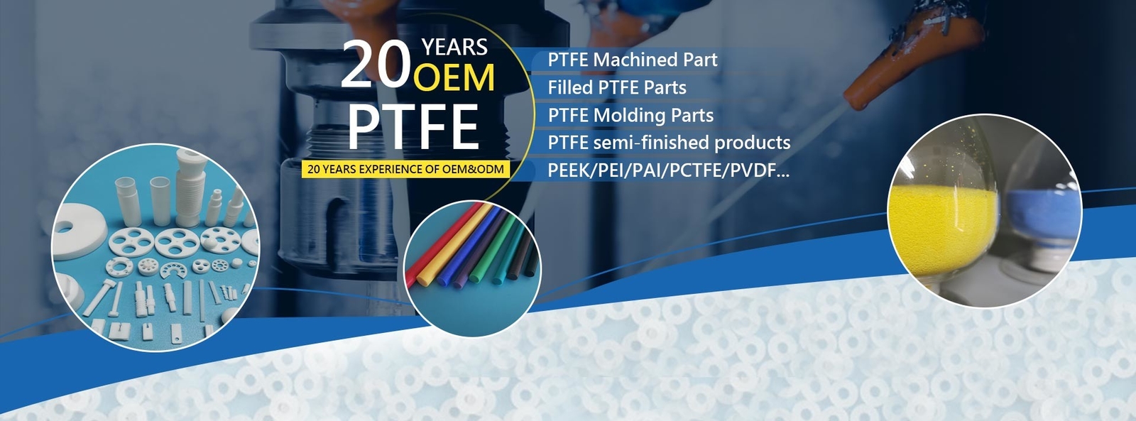 chất lượng Bộ phận PTFE tùy chỉnh nhà máy